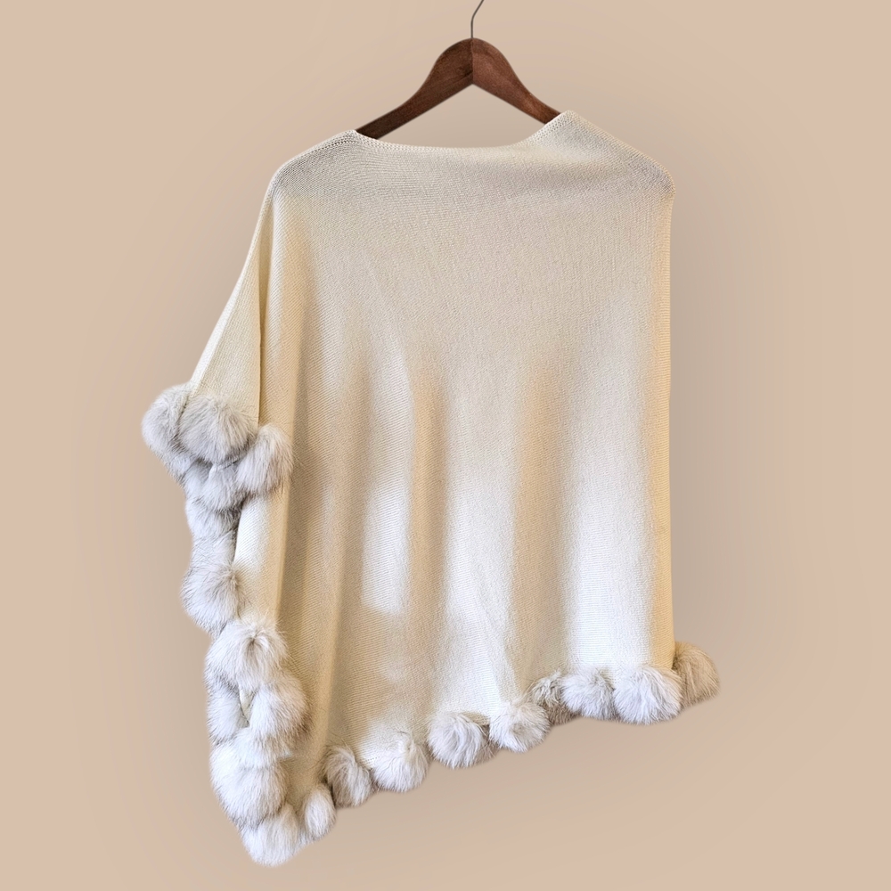 Classic Cashmere and Merino Wool Women's Poncho Exclusive Design